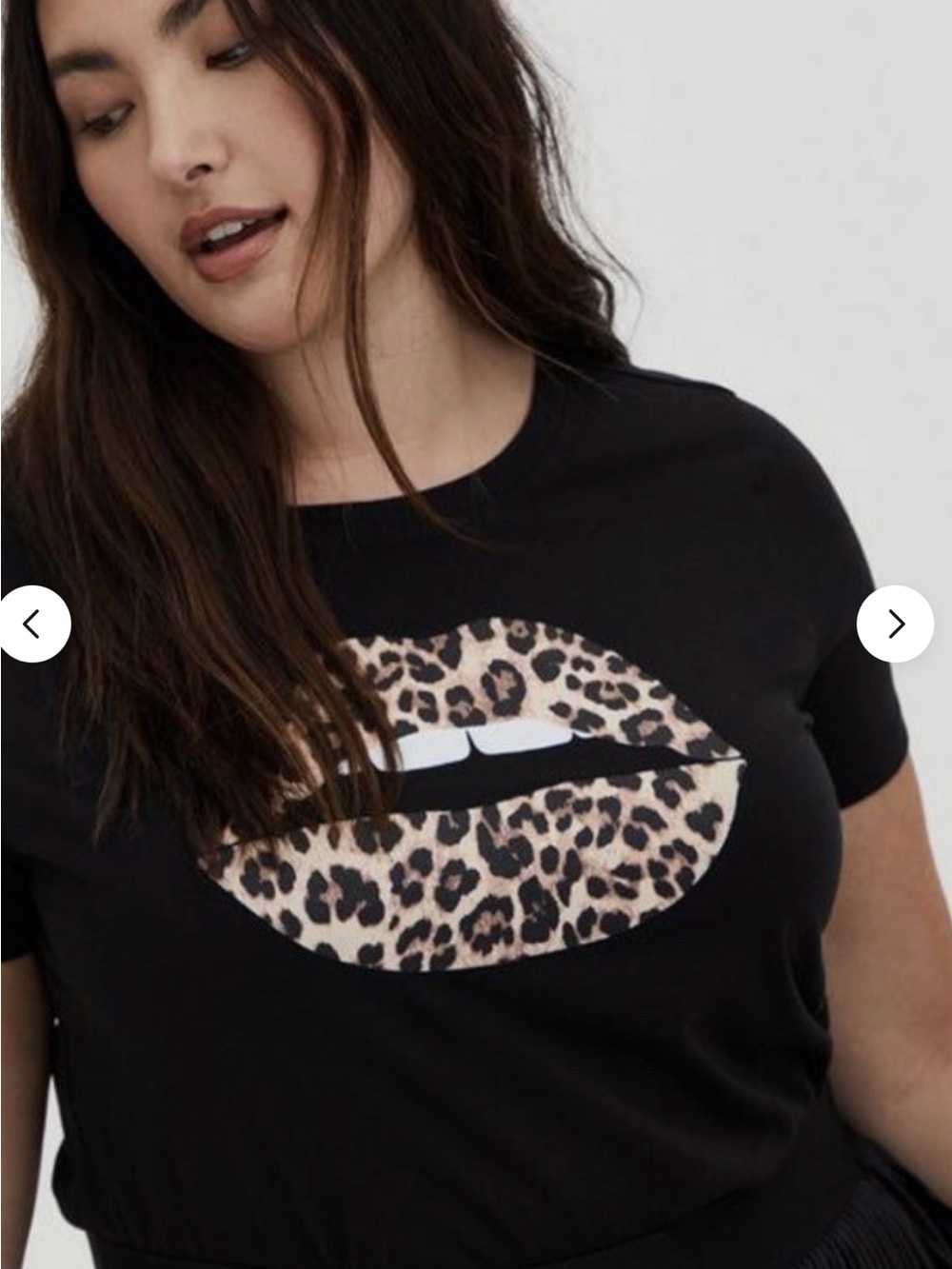 Torrid Leopard Lips Slim Fit Graphic Tee.